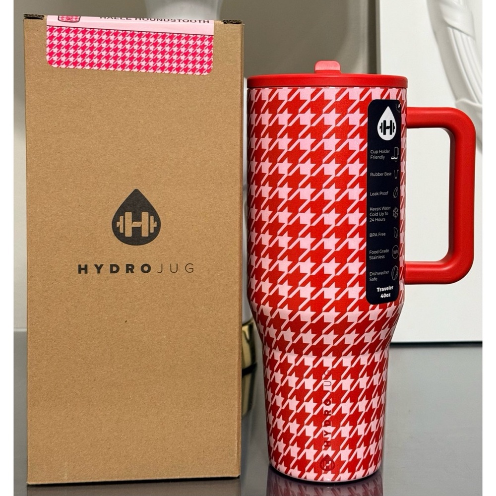 HydroJug X ACTA 40oz Traveler,‎ HALLE HOUNDSTOOTH